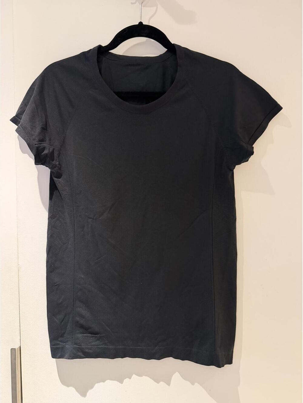SPANX Black Short Sleeve Moisture Wicking T-Shirt Top Large